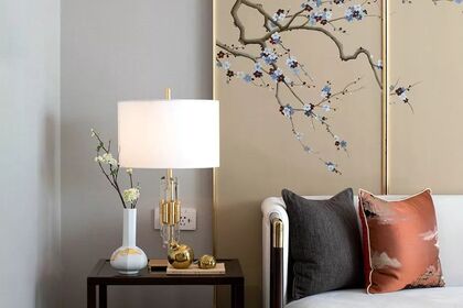 云棠140㎡优雅新中式，沙发墙美到逆天，主卧飘窗真实用！